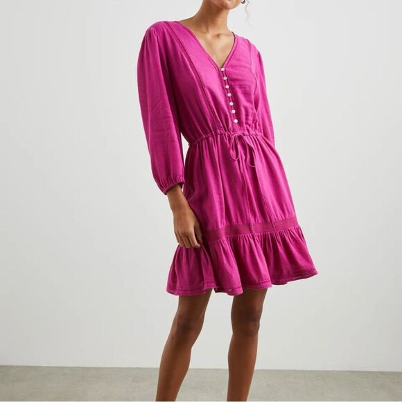 Rails Lilibet Dress Elegant Pink Button-Down - Picture 1 of 8